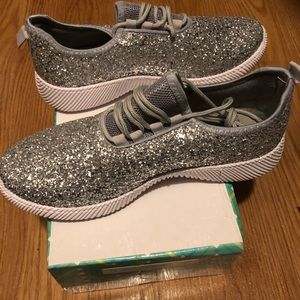 Silver Glitter Sparkle Sneakers